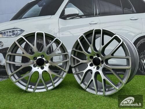 Ratlankis R20x9.5  5X112  ET  35  66.5  AT967  (IN0186)  Grey Polished (MG)  For MER  (K7)  (BRABUS Style Rear+Front)