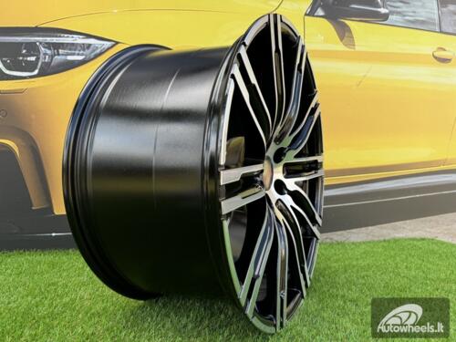 Ratlankis R20x10  5X112  ET  19  66.5  B1026  (BK841)  Black Polished (MB)  For PORCH  (K4)  (Rear+Front)