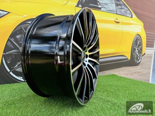 Ratlankis R20x8.5  5X112  ET  43  66.6  B1048  Black Polished (MB)  For MER  (P+Z4)  (Rear+Front)