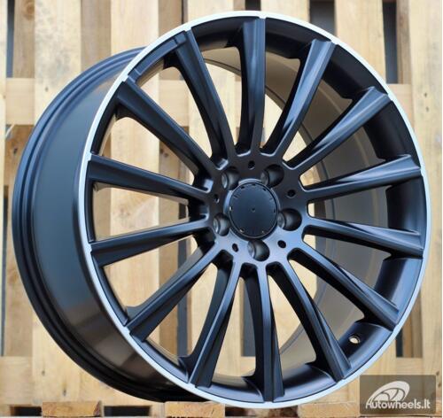 Ratlankis R18x7.5  5X112  ET  44  66.6  B1048  Black Half Matt+Polished Lip (BLHMPL)  For MER  (P+Z3)