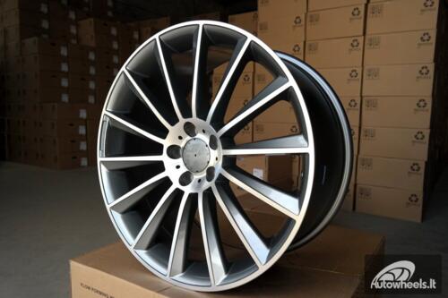 Ratlankis R18x8.5  5X112  ET  48  66.6  B1048  Grey Polished (MG)  For MER  (K7)  (Rear+Front)