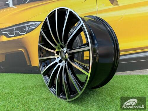 Ratlankis R18x8.5  5X112  ET  48  66.6  B1048  Black Polished (MB)  For MER  (Z3)  (Rear+Front)