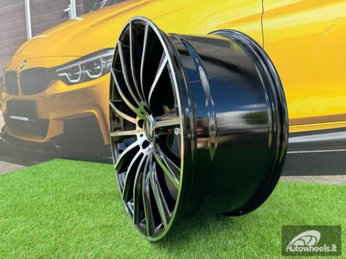 Ratlankis R20x9.5  5X112  ET  22  66.6  B1048  Black Polished (MB)  For MER  (Z2)  (REAR (GLC-Class X253/C253))