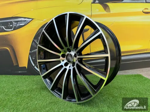 Ratlankis R20x8.5  5X112  ET  36  66.6  B1048  Black Polished (MB)  For MER  (P+Z3)  (Rear+Front)