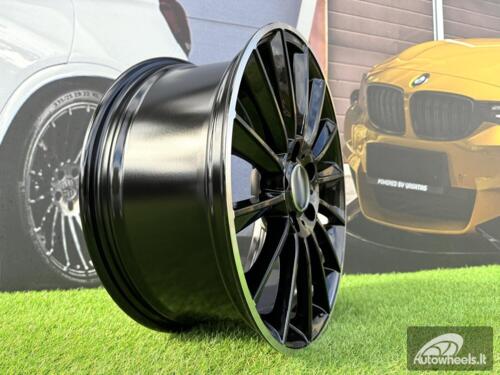 Ratlankis R21x10  5X112  ET  40  66.6  B1048  Black+Polished Lip (BLPL)  For MER  (K3)