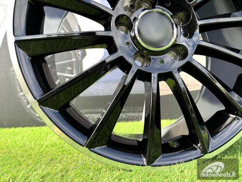 Ratlankis R19x9  5X112  ET  45  66.6  B1048  (IND0236/1241)  Black+Polished Lip (BLPL)  For MER  (P1+K7+P2)  (Rear+Front)