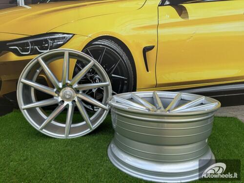 Ratlankis R19x9.5  5X120  ET  38  72.6  B1058  Polished Silver (MS)  For RACIN  (P1)  (LEFT SIDE (Style Vossen))