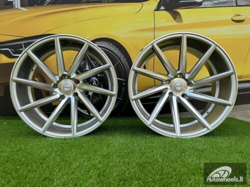 Ratlankis R19x9.5  5X120  ET  38  72.6  B1058  Polished Silver (MS)  RACIN  (P+P2)  (LEFT SIDE (Style Vossen))