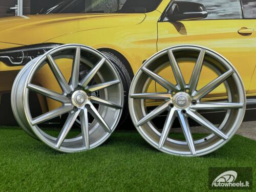 Ratlankis R19x9.5  5X120  ET  38  72.6  B1058  Polished Silver (MS)  RACIN  (P+P2)  (LEFT SIDE (Style Vossen))