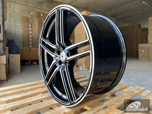 Ratlankis R21x9.5  5X112  ET  31  66.5  B1152  Black Polished (MB)  For AUD  (P2)  (Style ABT )