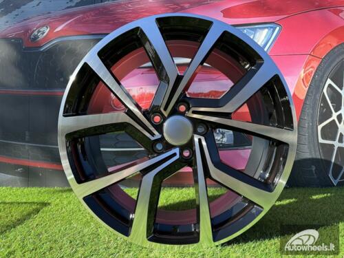 Ratlankis R18x7.5  5X100  ET  45  57.1  B1154  Black Polished (MB)  For VW  (P2)  ()