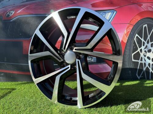 Ratlankis R18x7.5  5X100  ET  45  57.1  B1154  Black Polished (MB)  For VW  (P2)  ()