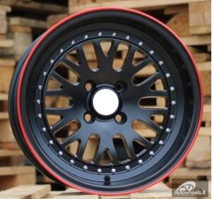 Ratlankis R15x8  4X100  ET  0  73.1  B1160  Black+Red Line (BR)  For RACIN  (P2)