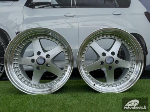 Ratlankis R18x8.5  5X120  ET  30  72.6  B1161  Silver+Polished Lip (SP)  For BMW  (Z6)  (Rear+Front)