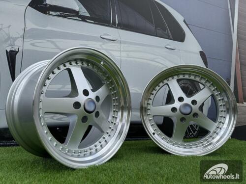 Ratlankis R18x8.5  5X120  ET  30  72.6  B1161  Silver+Polished Lip (SP)  For BMW  (Z6)  (Rear+Front)