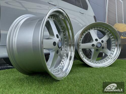 Ratlankis R18x8.5  5X120  ET  30  72.6  B1161  Silver+Polished Lip (SP)  For BMW  (Z6)  (Rear+Front)