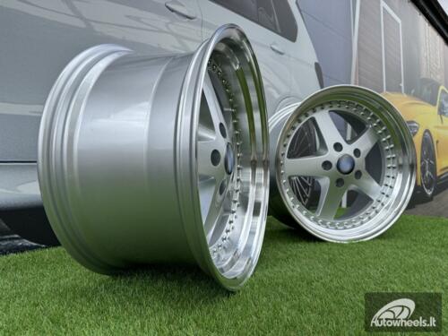 Ratlankis R18x8.5  5X120  ET  30  72.6  B1161  Silver+Polished Lip (SP)  For BMW  (Z6)  (Rear+Front)