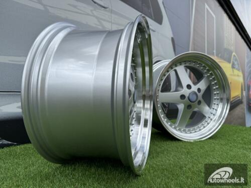Ratlankis R18x8.5  5X120  ET  30  72.6  B1161  Silver+Polished Lip (SP)  For BMW  (Z6)  (Rear+Front)