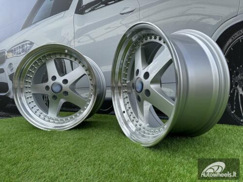 Ratlankis R18x8.5  5X120  ET  30  72.6  B1161  Silver+Polished Lip (SP)  For BMW  (Z6)  (Rear+Front)