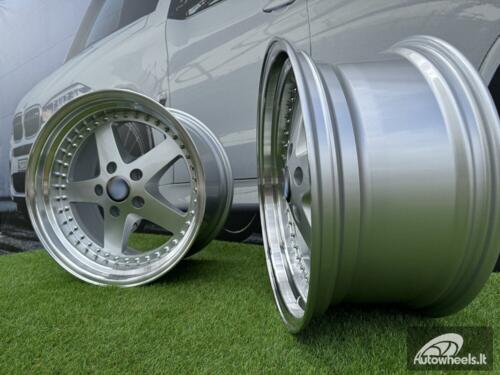 Ratlankis R18x8.5  5X120  ET  30  72.6  B1161  Silver+Polished Lip (SP)  For BMW  (Z6)  (Rear+Front)