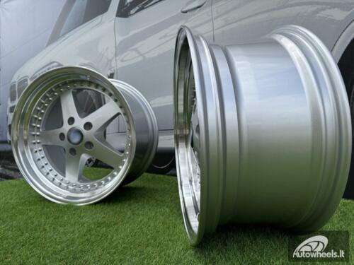 Ratlankis R18x8.5  5X120  ET  30  72.6  B1161  Silver+Polished Lip (SP)  For BMW  (Z6)  (Rear+Front)