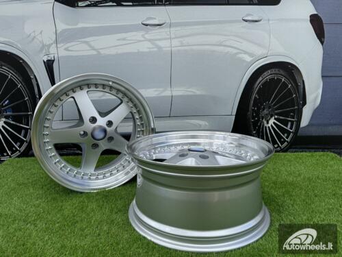 Ratlankis R18x8.5  5X120  ET  30  72.6  B1161  Silver+Polished Lip (SP)  For BMW  (Z6)  (Rear+Front)