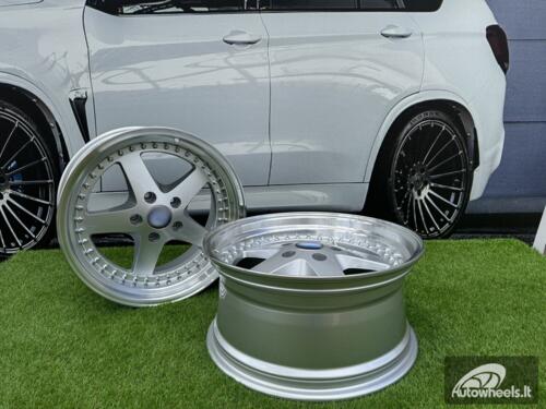 Ratlankis R18x8.5  5X120  ET  30  72.6  B1161  Silver+Polished Lip (SP)  For BMW  (Z6)  (Rear+Front)