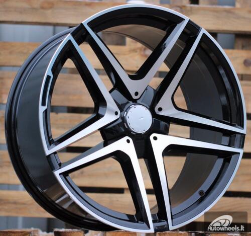 Ratlankis R20x8.5  5X112  ET  36  66.6  B1239  Black Polished (MB)  For MER  (Z2)  (REAR+FRONT )