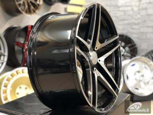 Ratlankis R20x9.5  5X112  ET  36  66.6  B1239  Black Polished (MB)  For MER  (Z2)  (REAR+FRONT )