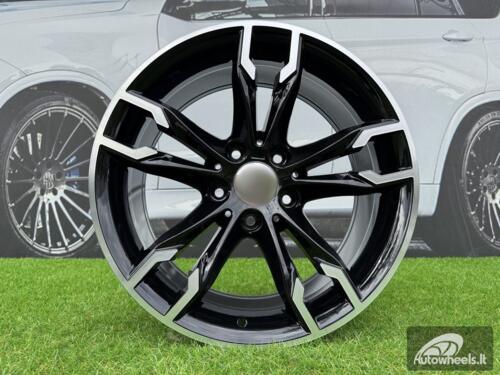 Ratlankis R17x8  5X120  ET  34  72.6  B1257  (BK5255)  Black Polished (MB)  For BMW  (P)