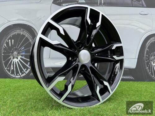 Ratlankis R17x8  5X120  ET  34  72.6  B1257  (BK5255)  Black Polished (MB)  For BMW  (P)