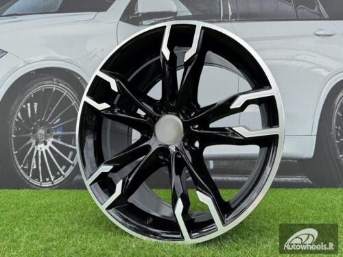 Ratlankis R17x8  5X120  ET  34  72.6  B1257  (BK5255)  Black Polished (MB)  For BMW  (P)