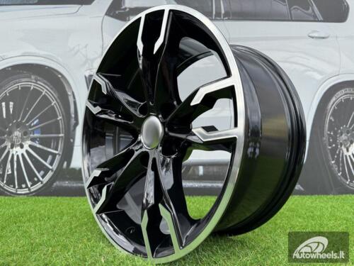 Ratlankis R17x8  5X120  ET  34  72.6  B1257  (BK5255)  Black Polished (MB)  For BMW  (P)