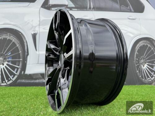 Ratlankis R17x8  5X120  ET  34  72.6  B1257  (BK5255)  Black Polished (MB)  For BMW  (P)