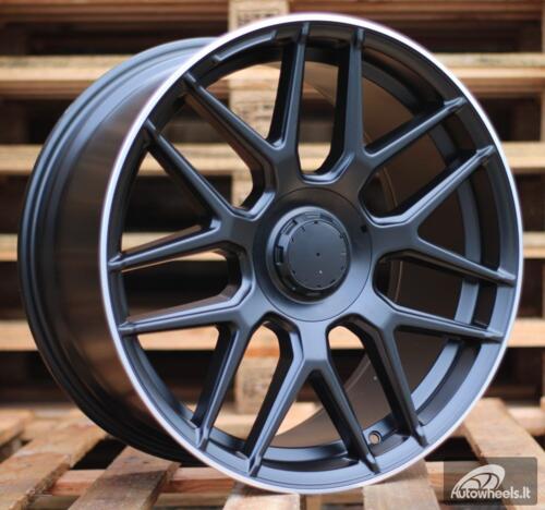 Ratlankis R19x8.5  5X112  ET  43  66.6  B1258  Black Half Matt+Polished Lip (BLHMPL)  For MER  (Z1)  (Rear+Front)