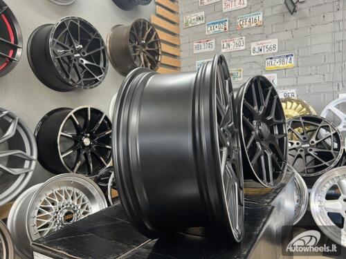 Ratlankis R19x9.5  5X112  ET  43  66.6  B1258  Black Half Matt+Polished Lip (BLHMPL)  For MER  (Z1)  (Rear+Front)