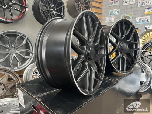 Ratlankis R19x9.5  5X112  ET  43  66.6  B1258  Black Half Matt+Polished Lip (BLHMPL)  For MER  (Z1)  (Rear+Front)