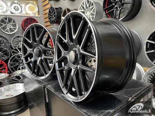 Ratlankis R19x9.5  5X112  ET  43  66.6  B1258  Black Half Matt+Polished Lip (BLHMPL)  For MER  (Z1)  (Rear+Front)