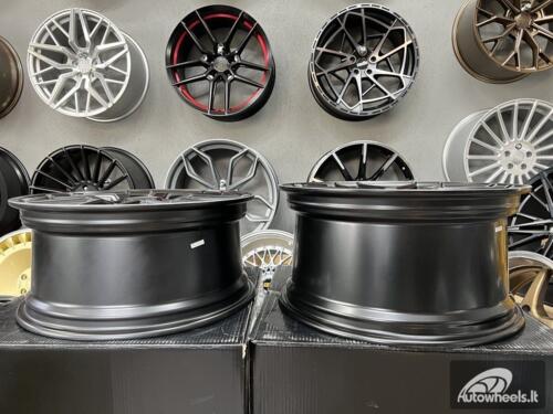 Ratlankis R19x9.5  5X112  ET  43  66.6  B1258  Black Half Matt+Polished Lip (BLHMPL)  For MER  (Z1)  (Rear+Front)