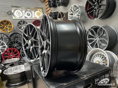 Ratlankis R19x9.5  5X112  ET  43  66.6  B1258  Black Half Matt+Polished Lip (BLHMPL)  For MER  (Z1)  (Rear+Front)