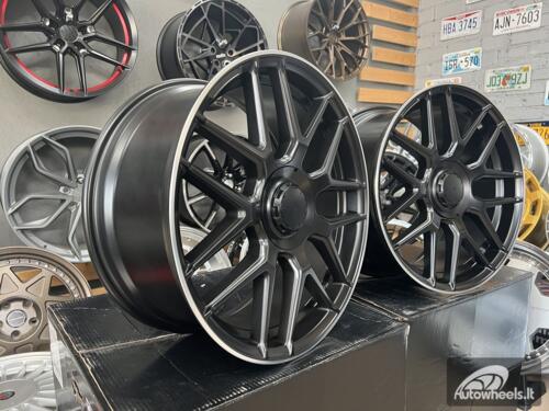 Ratlankis R19x9.5  5X112  ET  43  66.6  B1258  Black Half Matt+Polished Lip (BLHMPL)  For MER  (Z2+Z1)  (Rear+Front)