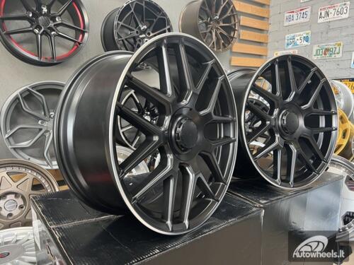 Ratlankis R19x8.5  5X112  ET  38  66.6  B1258  Black Half Matt+Polished Lip (BLHMPL)  For MER  (Z3)  (Rear+Front)