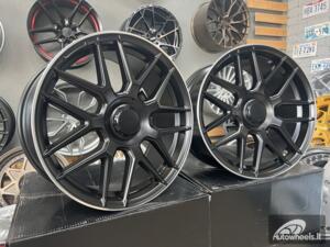 Ratlankis R19x8.5  5X112  ET  38  66.6  B1258  Black Half Matt+Polished Lip (BLHMPL)  For MER  (Z6)  (Rear+Front)
