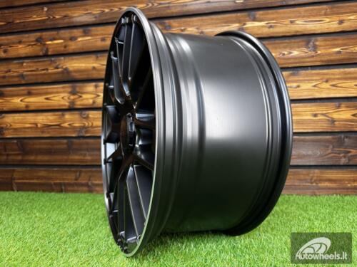 Ratlankis R18x8  5X112  ET  45  66.6  B1268  Black Half Matt+Polished Lip (BLHMPL)  For MER  (P+Z1)  (Rear+Front)