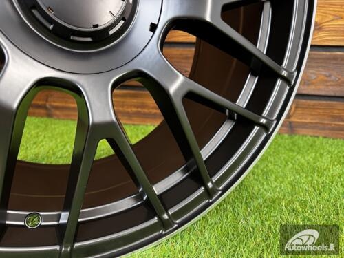 Ratlankis R18x8  5X112  ET  45  66.6  B1268  Black Half Matt+Polished Lip (BLHMPL)  For MER  (P+Z1)  (Rear+Front)
