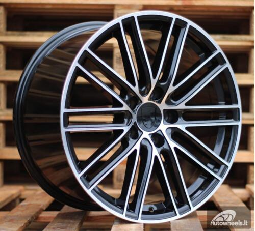Ratlankis R20x9.5  5X130  ET  55  71.6  B1274  Black Polished (MB)  For PORCH  (Z1)  (Rear+Front)