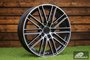 Ratlankis R20x9.5  5X130  ET  55  71.6  B1274  Black Polished (MB)  For PORCH  (Z1)  (Rear+Front)