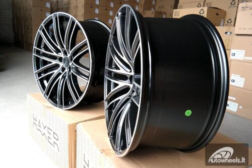 Ratlankis R20x9.5  5X130  ET  55  71.6  B1274  Black Polished (MB)  For PORCH  (Z1)  (Rear+Front)