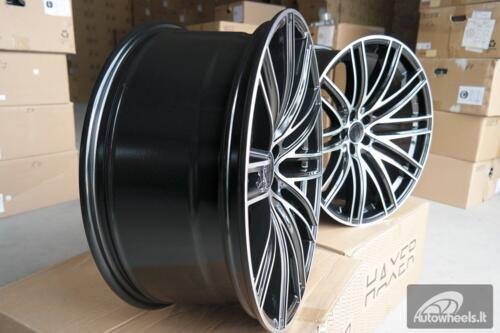 Ratlankis R20x9.5  5X130  ET  55  71.6  B1274  Black Polished (MB)  For PORCH  (Z1)  (Rear+Front)