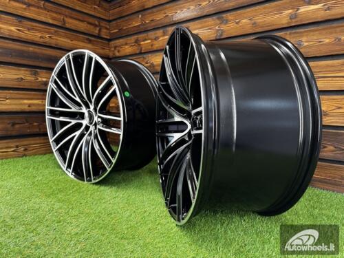 Ratlankis R21x9  5X112  ET  26  66.5  B1274  (BK5494)  Black Polished (MB)  For PORCH  (K4)  (Rear+Front)